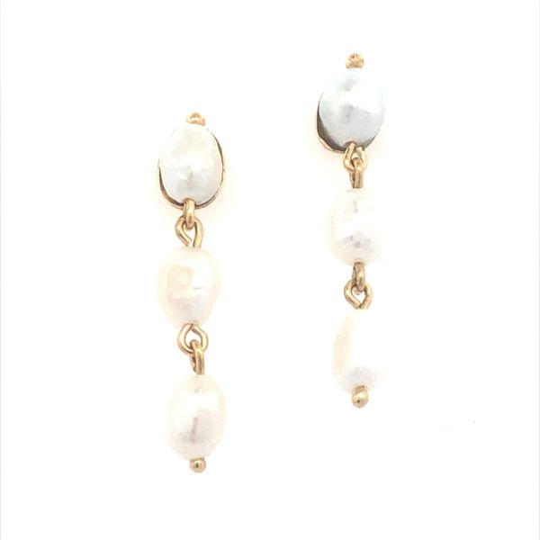 Keshi Pearl Estate Dangle Earrings Harris Jeweler Troy, OH