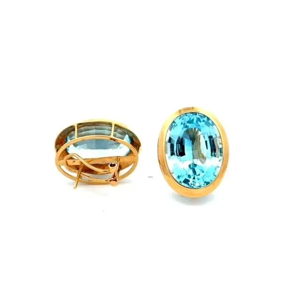 Blue Topaz Estate Diamond Earrings Harris Jeweler Troy, OH