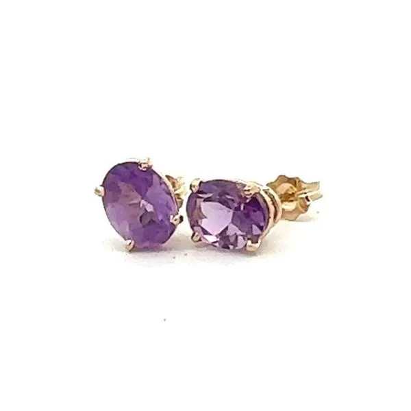 Amethyst Estate Stud Earrings