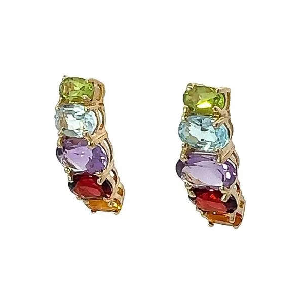 Multi-Gemstone Estate Earrings Harris Jeweler Troy, OH