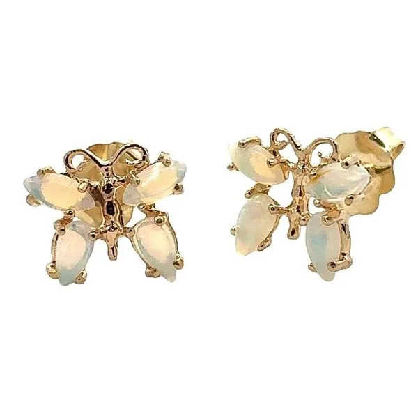 Opal Butterfly Estate Earrings Harris Jeweler Troy, OH