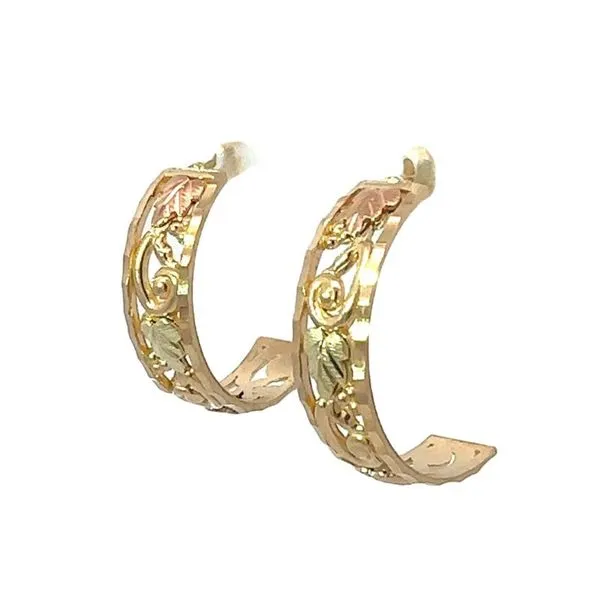 Black Hills Gold Estate Hoop Earrings Harris Jeweler Troy, OH