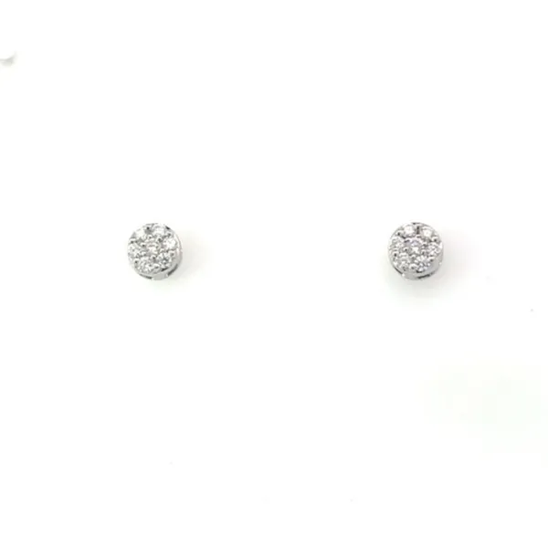 Diamond Cluster Estate Stud Earrings Harris Jeweler Troy, OH