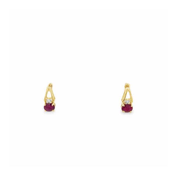 Ruby and Diamond Estate Earrings Harris Jeweler Troy, OH