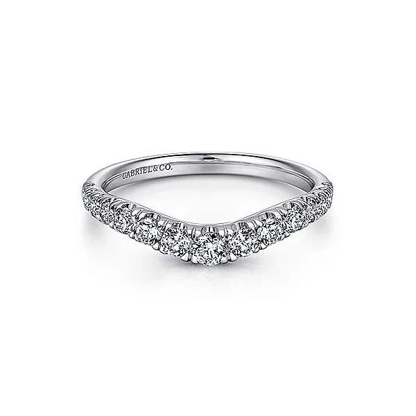 1CTW Pair Chevron Diamond Estate Gabriel & Co Wedding Bands similar item image