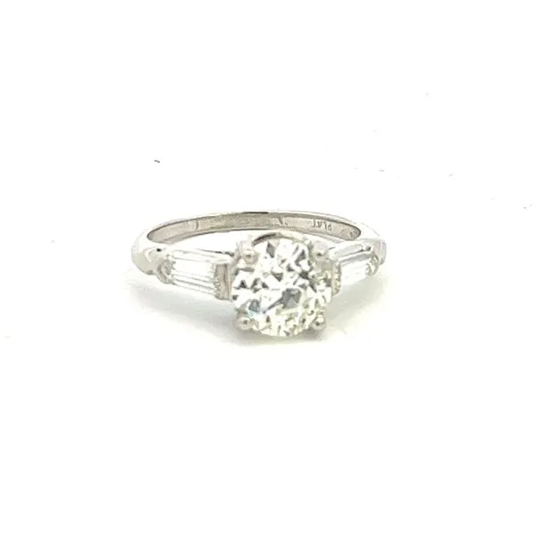 Estate Platinum Old European Cut Diamond Ring H. Brandt Jewelers Natick, MA