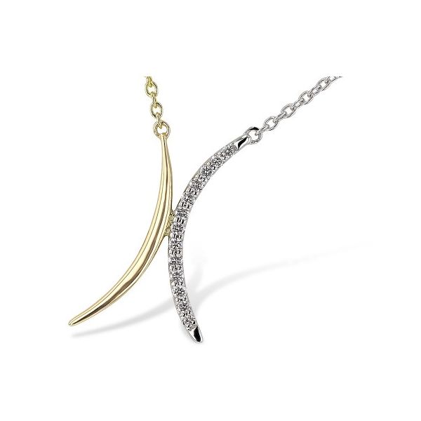14K Yellow and White Gold Diamond Necklace Hildgund Honolulu, HI