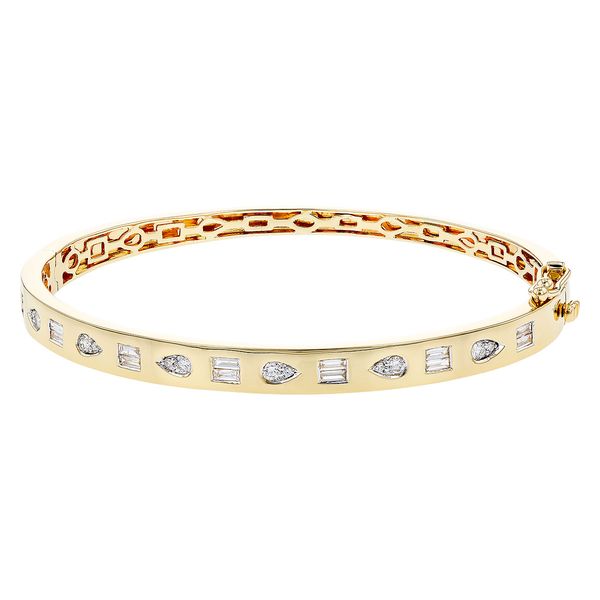 14K Yellow Gold Diamond Bangle Hildgund Honolulu, HI