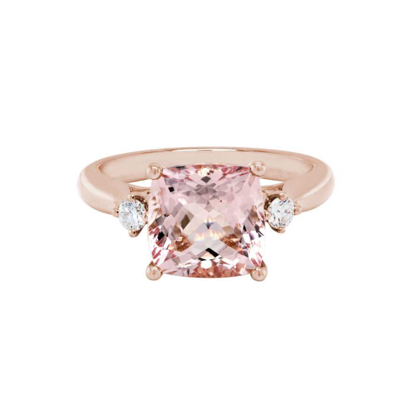 14K Rose Gold Morganite & Diamond Ring Hildgund Honolulu, HI