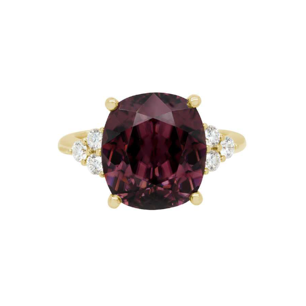 14K Yellow Gold Zircon and Diamond Ring Hildgund Honolulu, HI