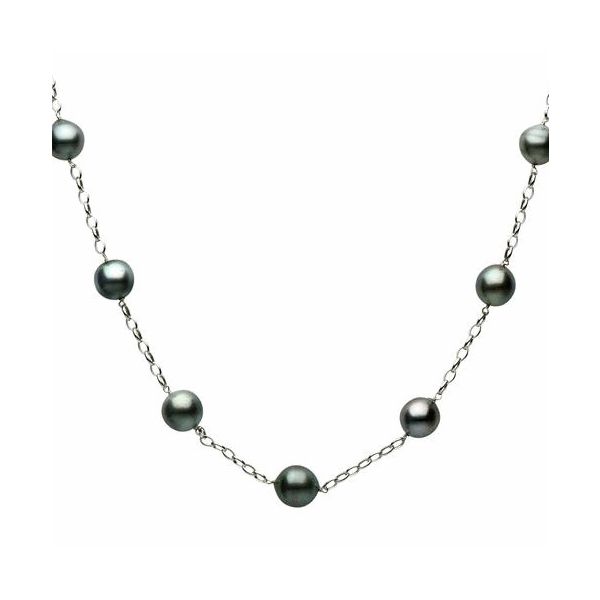 14K White Gold Tahitian Pearl Necklace Hildgund Honolulu, HI