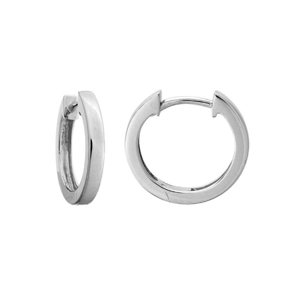 14K White Gold Hoop Earrings Hildgund Honolulu, HI