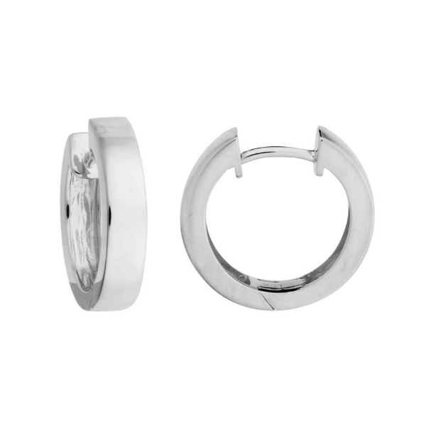 14K White Gold Hoop Earrings Hildgund Honolulu, HI