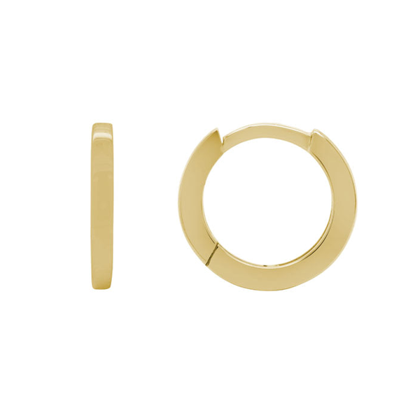 14K Yellow Gold Huggie Hoop Earrings Hildgund Honolulu, HI