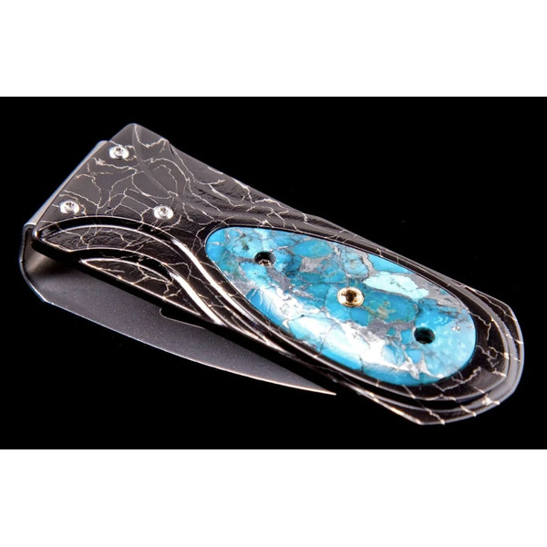 William Henry 'Tucson' Damascus Turquoise Money Clip Hildgund Honolulu, HI