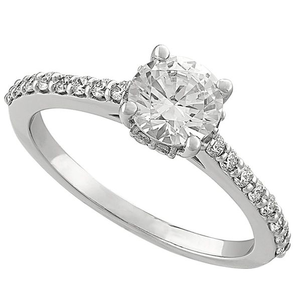 Accented Solitaire Engagement Ring Hingham Jewelers Hingham, MA