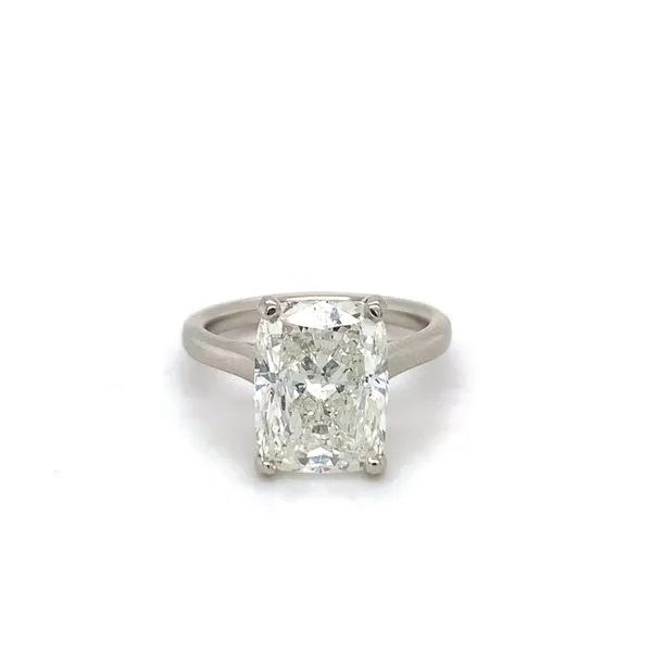 Elongated Cushion Diamond Solitaire Ring Hingham Jewelers Hingham, MA
