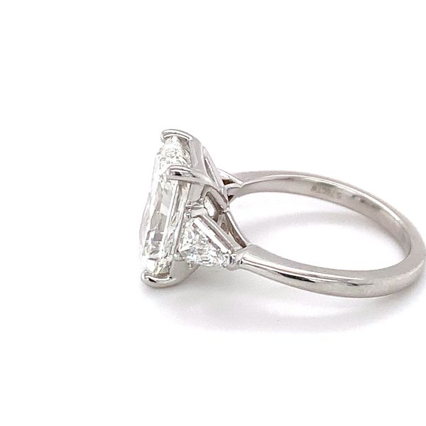 Radiant Three-Stone Diamond Engagement Ring Image 3 Hingham Jewelers Hingham, MA