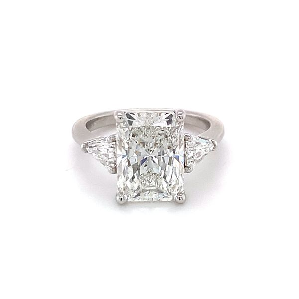 Radiant Three-Stone Diamond Engagement Ring Hingham Jewelers Hingham, MA