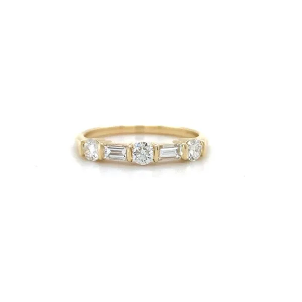 Baguette and Round Diamond Band
