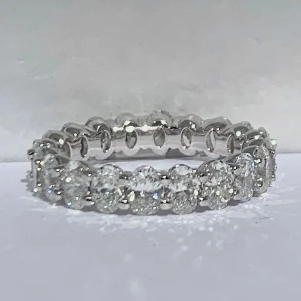 Oval Diamond Eternity Band Hingham Jewelers Hingham, MA