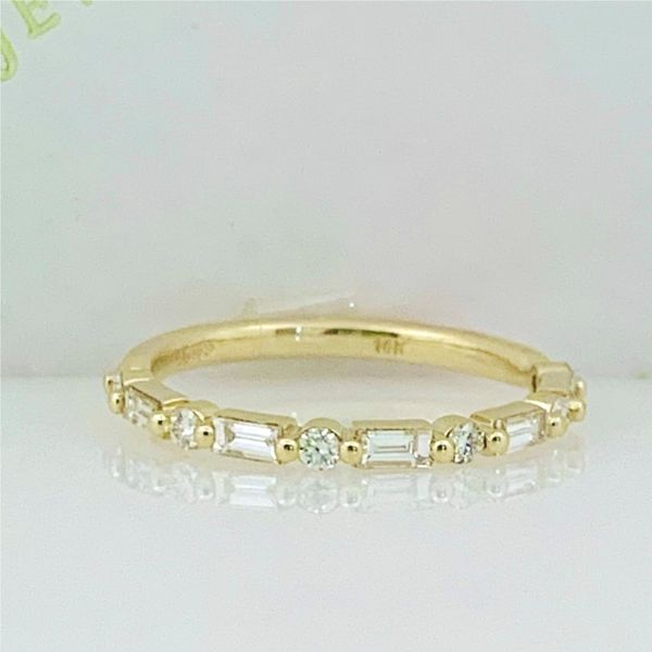 Baguette and Round Diamond Stacking Ring Hingham Jewelers Hingham, MA