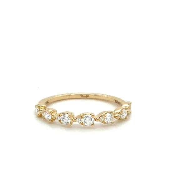 Horizontal Pears Diamond Stacking Ring Hingham Jewelers Hingham, MA