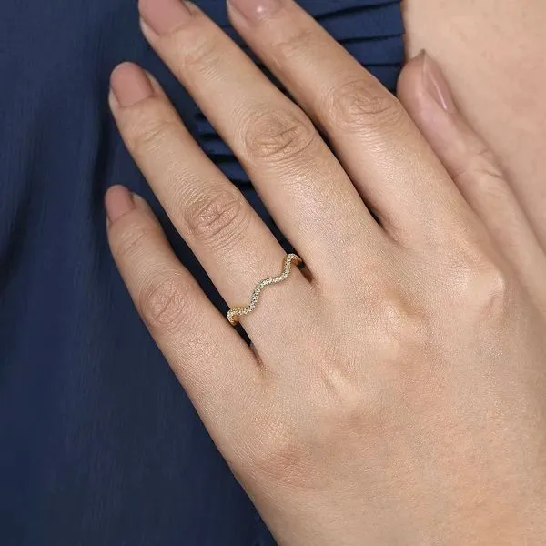 Diamond Wave Stacking Ring Image 3 Hingham Jewelers Hingham, MA