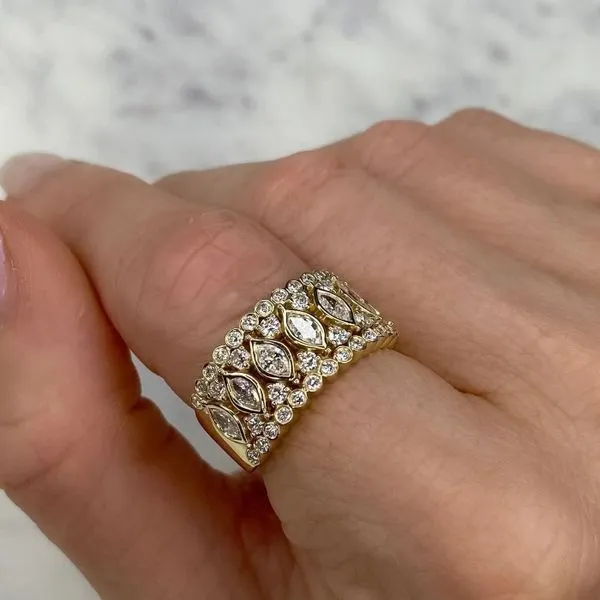 Marquise Diamond Band Image 2 Hingham Jewelers Hingham, MA