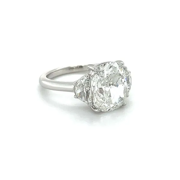 Cushion and Half Moon Diamond Ring Image 2 Hingham Jewelers Hingham, MA