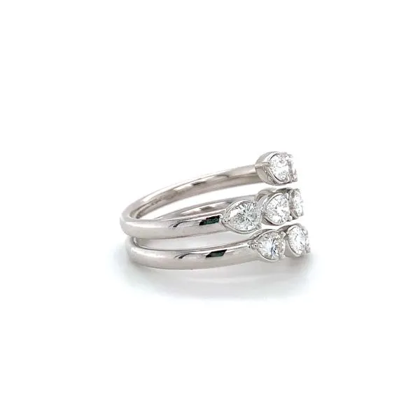 Pear Diamond Bypass Ring Image 2 Hingham Jewelers Hingham, MA