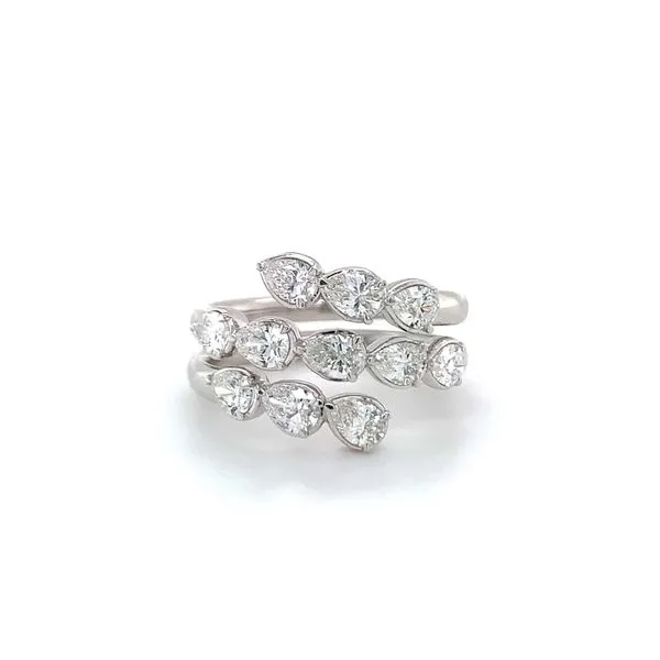 Pear Diamond Bypass Ring Hingham Jewelers Hingham, MA