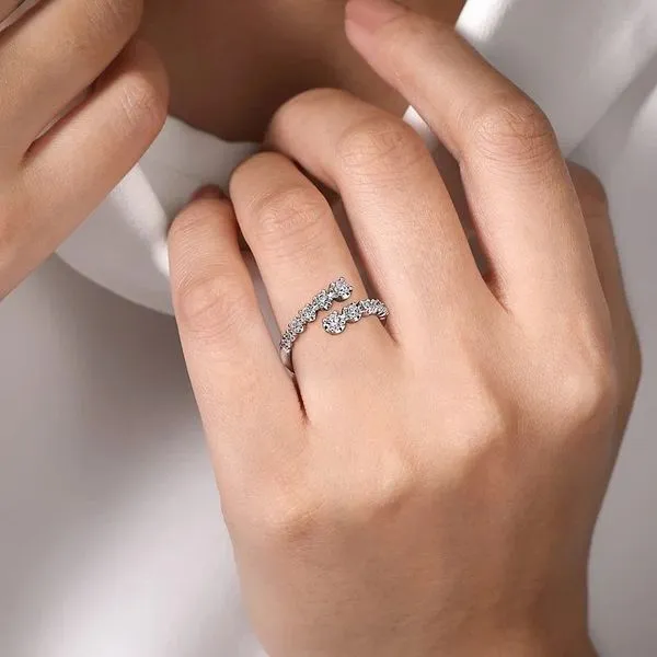 Diamond Bypass Ring Image 3 Hingham Jewelers Hingham, MA