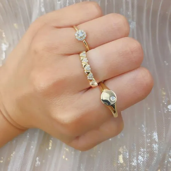 Diamond Accent Signet Ring Image 2 Hingham Jewelers Hingham, MA