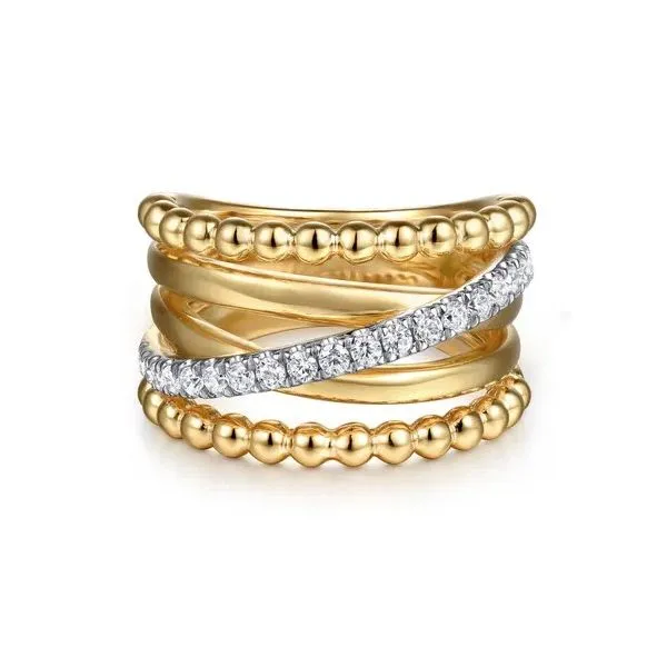 Multi-Row Diamond Wide Band Ring Hingham Jewelers Hingham, MA