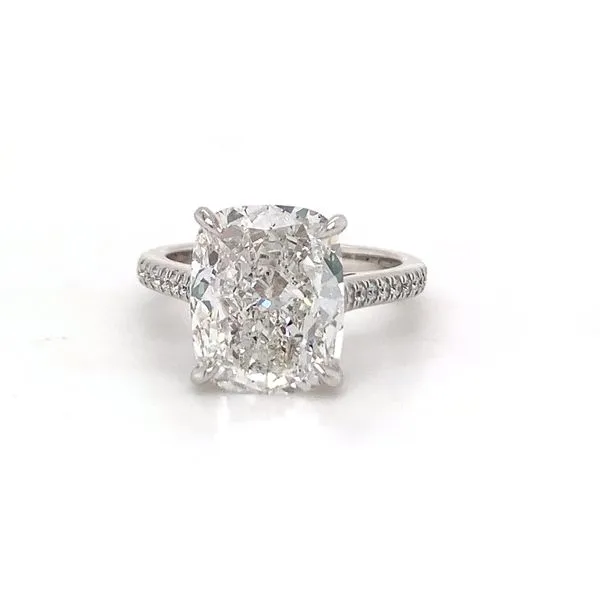 Elongated Cushion Diamond Soliatire Ring Hingham Jewelers Hingham, MA