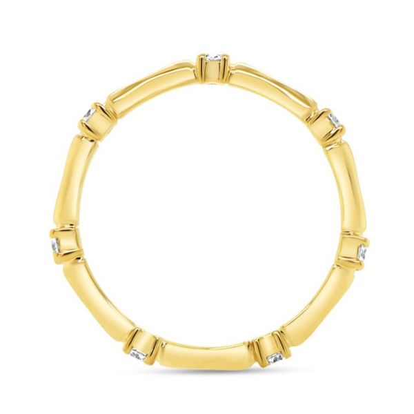 Bamboo Stacking Ring with Diamonds Image 3 Hingham Jewelers Hingham, MA