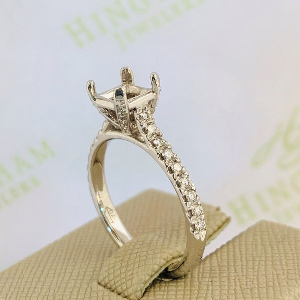 Princess Cut Semi-Mount Hingham Jewelers Hingham, MA