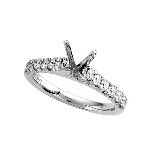 18k White Gold Engagement Ring Hingham Jewelers Hingham, MA