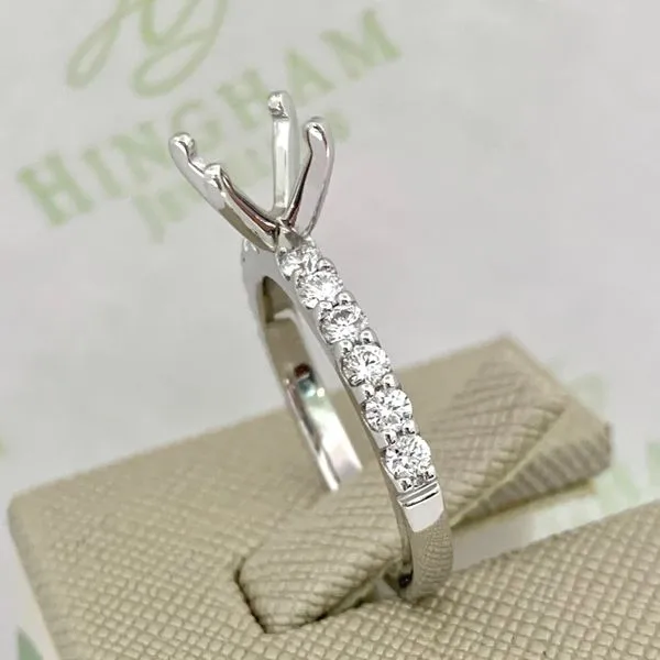 Accented Semi-Mount Engagement Ring Hingham Jewelers Hingham, MA