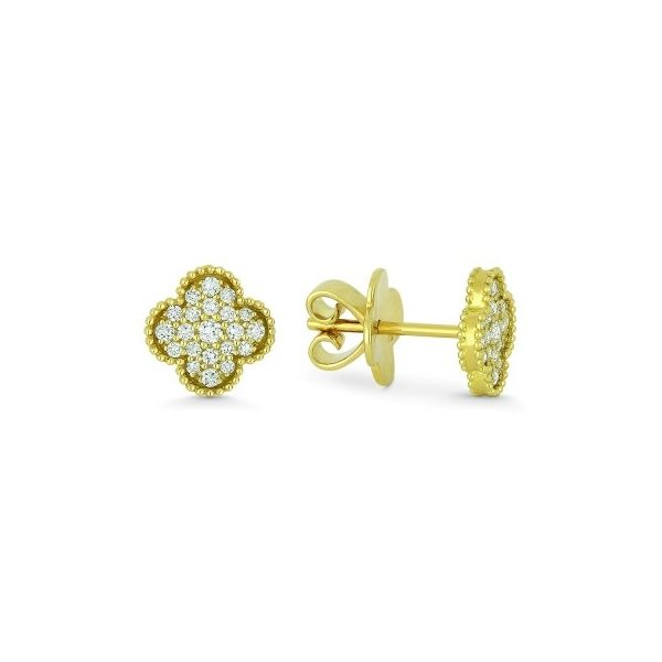 Diamond Clover Stud Earrings Hingham Jewelers Hingham, MA