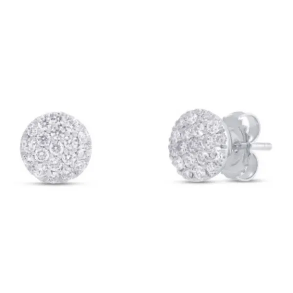 Pave Diamond Stud Earrings Hingham Jewelers Hingham, MA