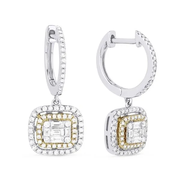Diamond Cushion Drop Dangles Hingham Jewelers Hingham, MA