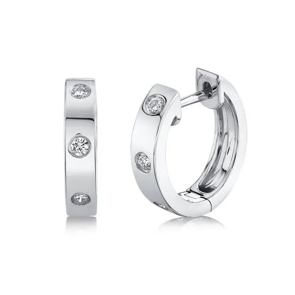 Diamond Huggie Hoops Hingham Jewelers Hingham, MA