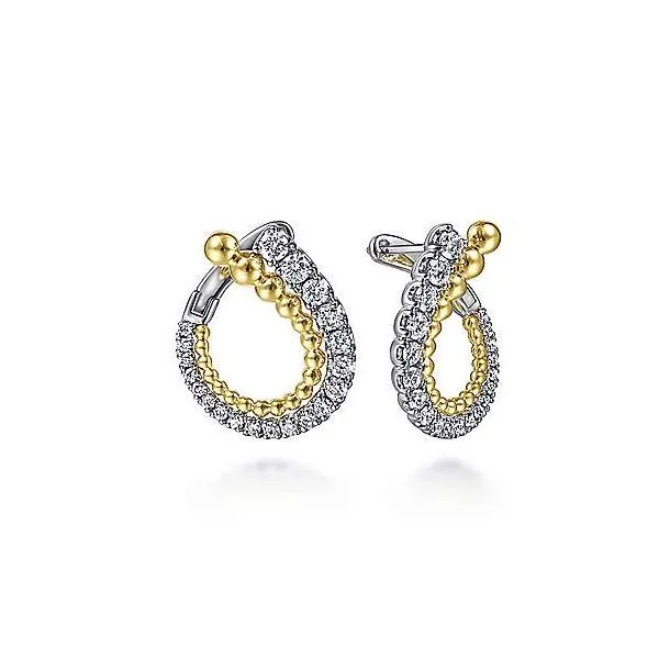 Diamond Swirl Hoops Hingham Jewelers Hingham, MA