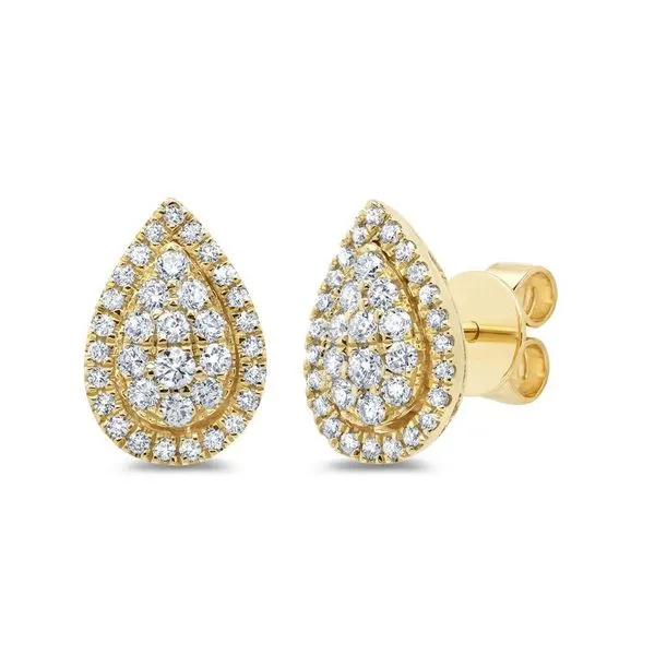 Pave Pear Studs Hingham Jewelers Hingham, MA