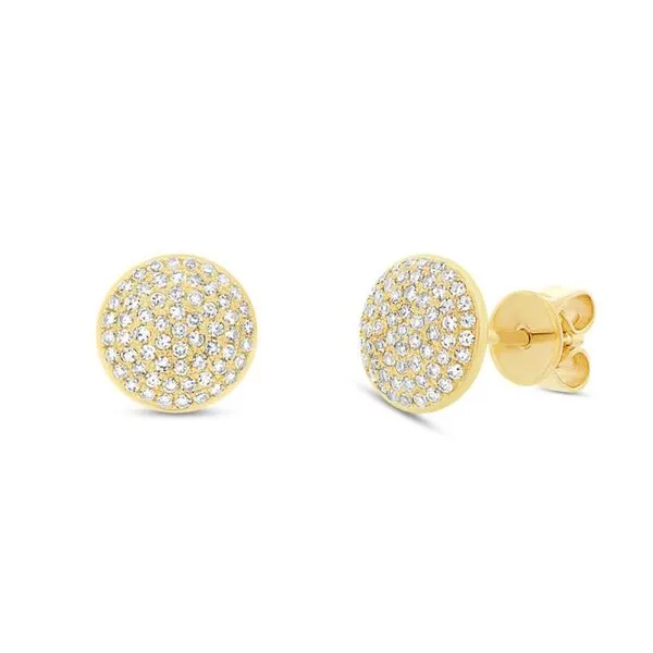Pave Diamond Stud Earrings Hingham Jewelers Hingham, MA