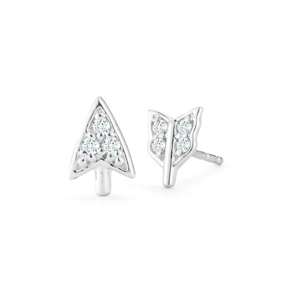 Diamond Broken Arrow Earrings Hingham Jewelers Hingham, MA