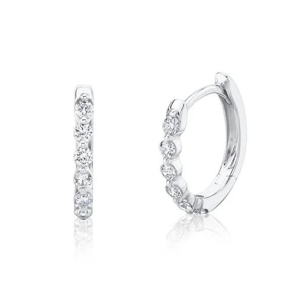 Diamond Oval Huggie Hoops Hingham Jewelers Hingham, MA