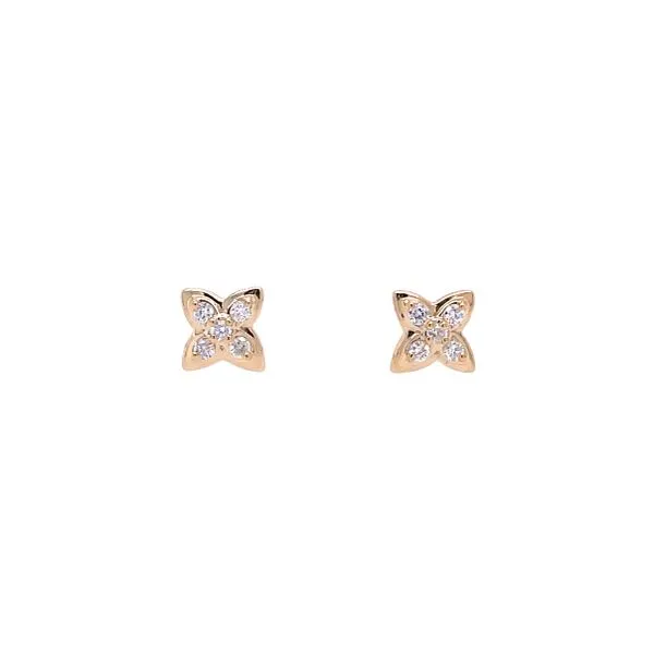 Diamond Flower Studs Hingham Jewelers Hingham, MA